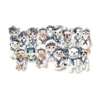 Dutch Doobadoo Waves at the Sea A7 Dutch Collage Die-Cuts Little Sailors (18pcs) (474.007.509)